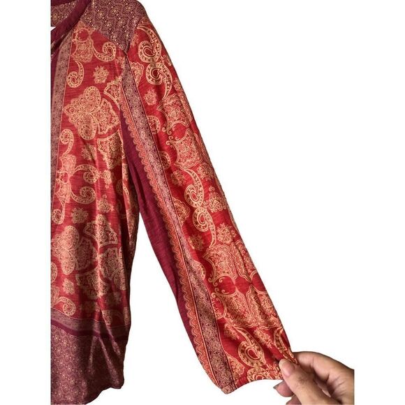 Lucky 🍀 Brand Boho Blouse L - Picture 2 of 10